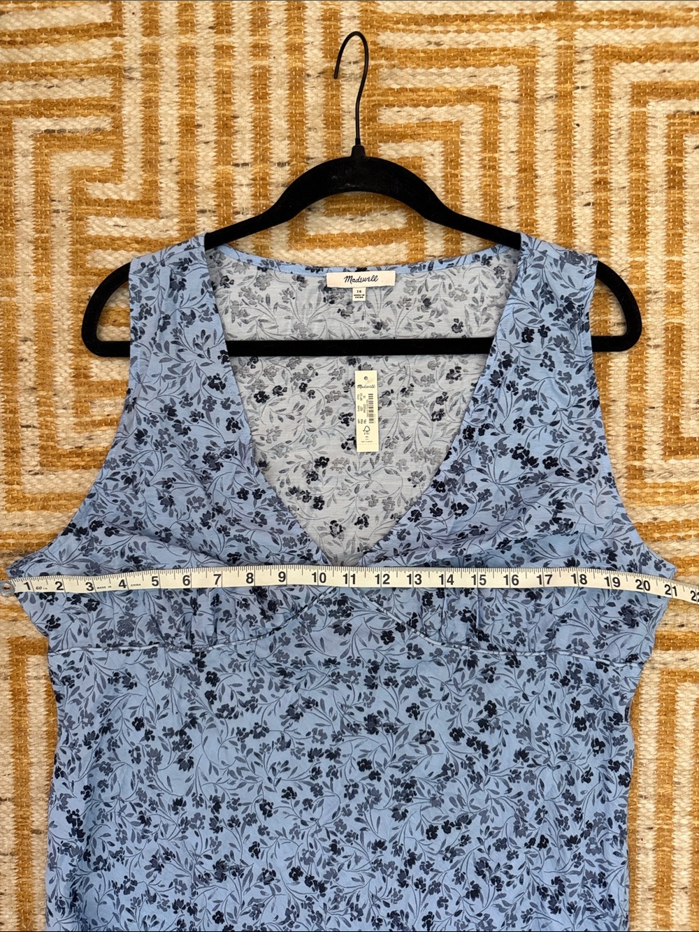 NWT Madewell Blue Floral Print Maxi Sun Dress - Picture 8 of 8